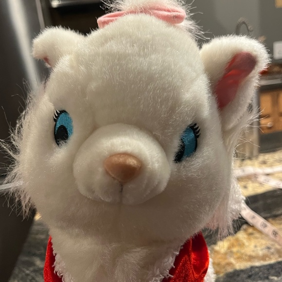 White CAT Aristocats marie stuffed animal Disney Store Plush Christmas 12” TOY - Picture 4 of 14